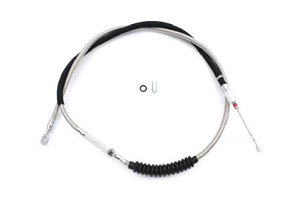 V-Twin - 36-1160 - 62.51 inch Braided Stainless Steel Clutch Cable