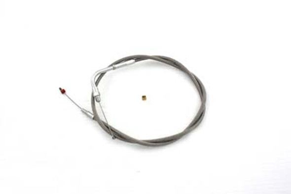 V-Twin - 36-1508 - Braided Stainless Steel Throttle Cable