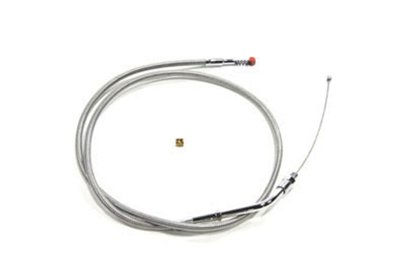 V-Twin - 36-1521 - 36.625 inch Stainless Steel Idle Cable