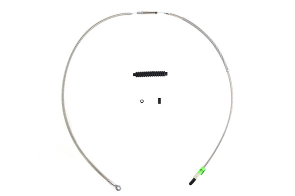 V-Twin - 36-1532 - 71.375 inch Braided Stainless Steel Clutch Cable