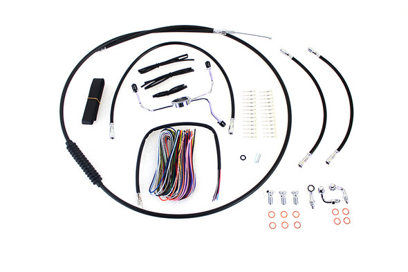 V-Twin - 36-1601 - 15 inch-17 inch Handlebar Cable and Brake Line Kit