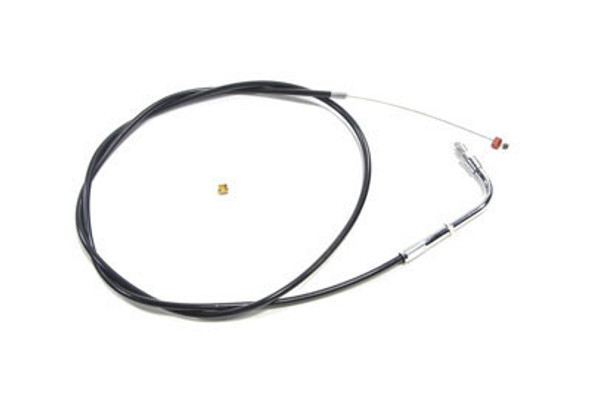 V-Twin - 36-2505 - 33.5 inch Black Throttle Cable 90  Elbow Fitting