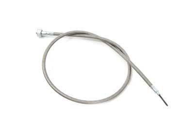 V-Twin - 36-2527 - 36 inch Braided Stainless Steel Speedometer Cable - Fits 1984-1987 Harley-Davidson FXR