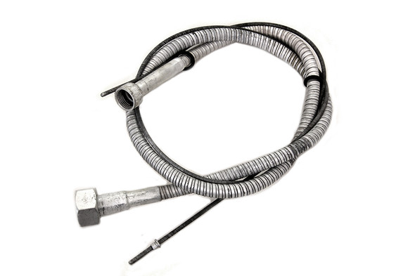 V-Twin - 36-2604 - 35 inch Cadmium Speedometer Cable - Fits 1971-1972 Harley-Davidson FX, 1962-1980 FL, 1980-1983 FX