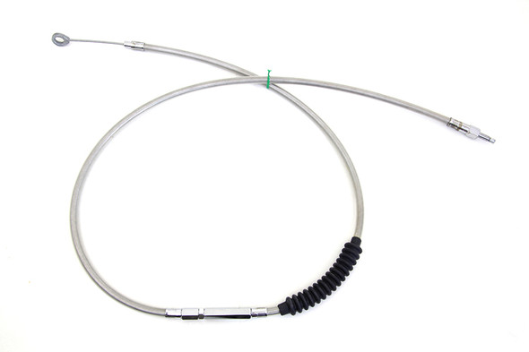 V-Twin - 36-8060 - 60.69 inch Braided Stainless Steel Clutch Cable - Fits 1995-1997 Harley-Davidson FXSTSB