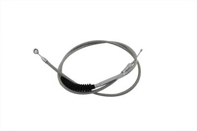 V-Twin - 36-8069 - 76.69 inch Braided Stainless Steel Clutch Cable - Fits 1993-2005 Harley-Davidson FXDWG, 1992 FXDBC, 1995-1999 FXD, 1994-2000 FXDSCONV, 1993-2000 FXDL