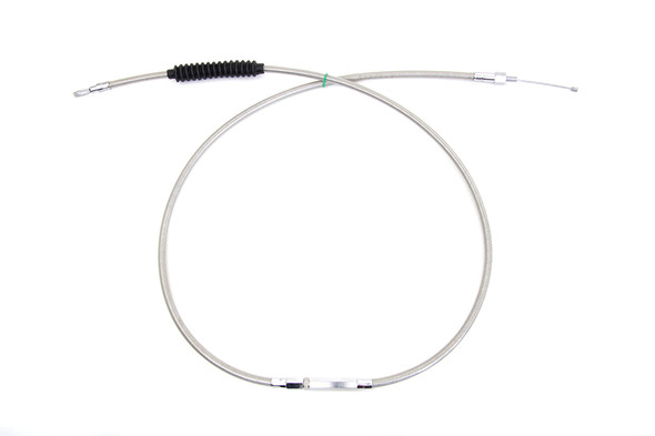 V-Twin - 36-8076 - 70.69 inch Braided Stainless Steel Clutch Cable - Fits 2001-2005 Harley-Davidson FXDL, 2000-2005 FXST, 2001-2003 FXDWG