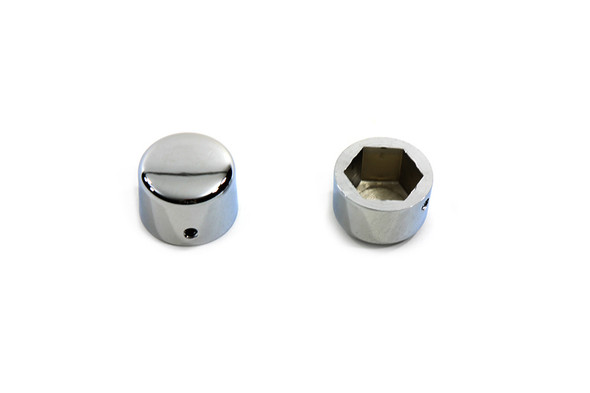 V-Twin - 37-0036 - Chrome Front Axle Cap Cover Set Cap Style - Fits 1993-2005 Harley-Davidson FXDWG, 1986-2006 FLST, 1984-2006 FXST, 1980-1999 FLT, 1988-2007 XL, 1972-1984 FL, 1991-2003 FXD, 1988-1994 FXR