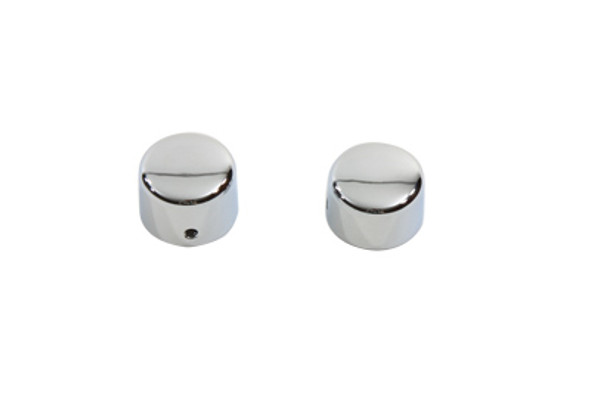 V-Twin - 37-0036 - Chrome Front Axle Cap Cover Set Cap Style
