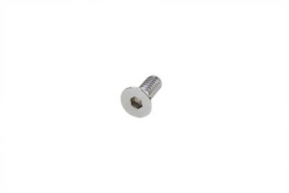 V-Twin - 37-0109 - Allen Flat Head Screws Chrome 1/4 inch x 1-1/4 inch