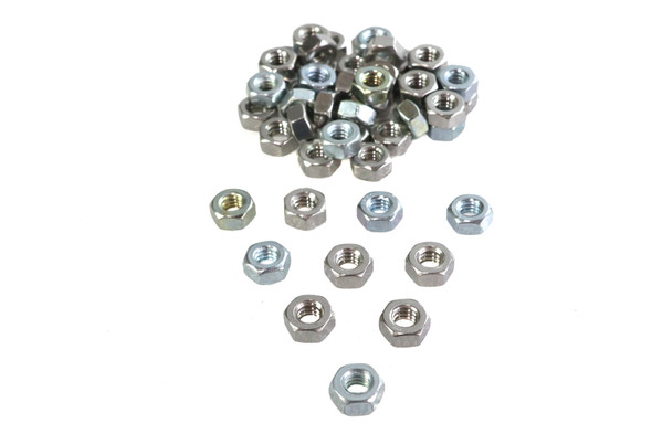 V-Twin - 37-0657 - Zinc Hex Nuts 1/4 inch-20 Standard