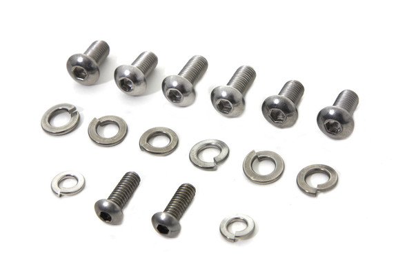 V-Twin - 37-0808 - Headlamp Cowl Screw Kit Stainless Steel