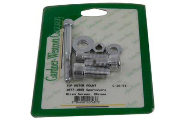 V-Twin - 37-0848 - Top Motor Mount Bolt Kit Chrome