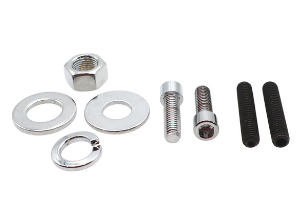 V-Twin - 37-1184 - Chrome Rear Axle Nut Kit