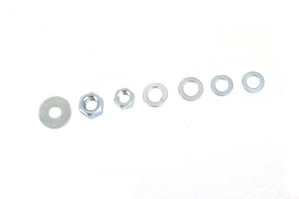 V-Twin - 37-1872 - Spring Fork Nut and Washer Kit Zicad Plated - Fits 1941-1948 Harley-Davidson FL, EL
