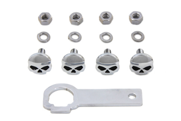 V-Twin - 37-1960 - License Plate Frame Mount Bolt Kit Skull Style