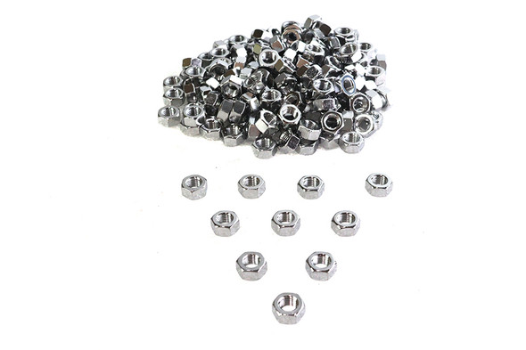 V-Twin - 37-8113T - Chrome Hex Nuts 5/16 inch-24