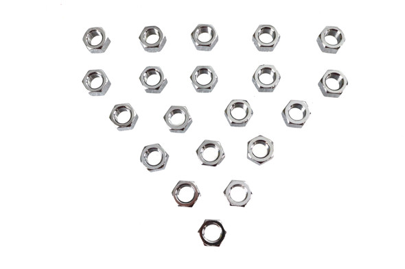 V-Twin - 37-8116T - Chrome Hex Nuts 1/2 inch-20