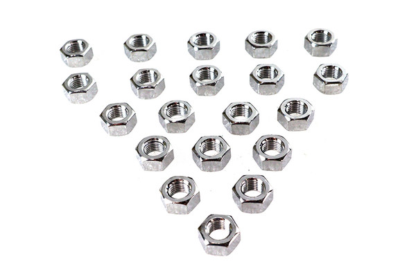 V-Twin - 37-8117 - Chrome Hex Nuts 7/16 inch-20
