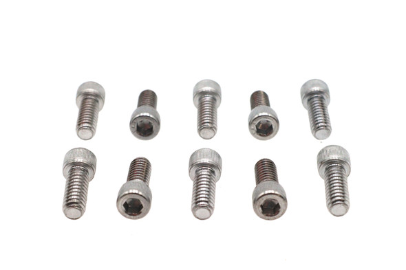 V-Twin - 37-8300 - Allen Socket Cap Bolt Knurled Chrome 1/4 inch X 5/8 inch