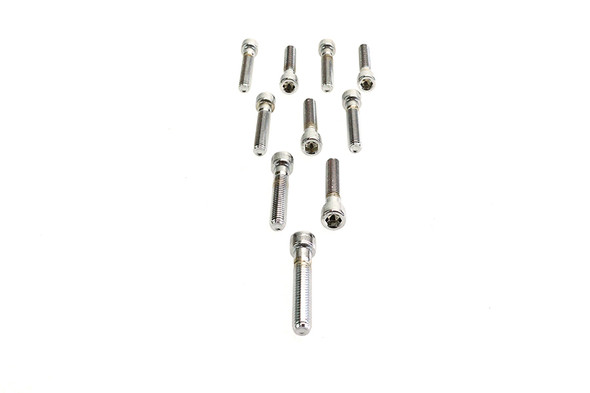 V-Twin - 37-8323 - Allen Socket Cap Bolt Knurled Chrome 3/8 inch X 2 inch