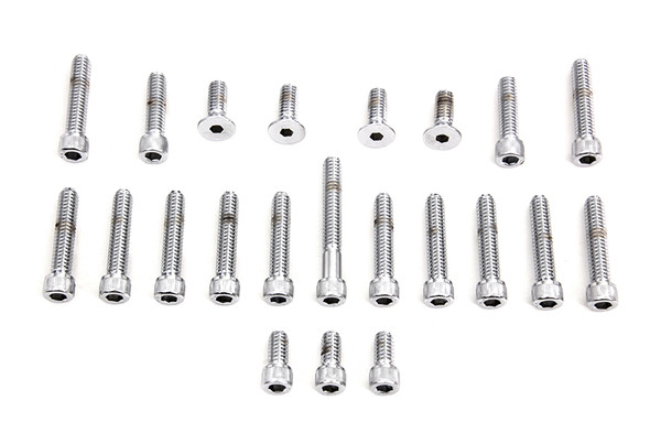 V-Twin - 37-8505 - Cam and Primary Cover Dress Up Chrome Screw Kit