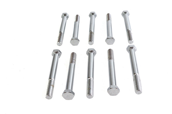 V-Twin - 37-8682 - Hex Cap Bolt Chrome 3/8 inch X 3-1/2 inch