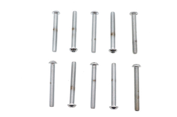 V-Twin - 37-8708 - Allen Button Head Screws Chrome 1/4 inch X 2 inch