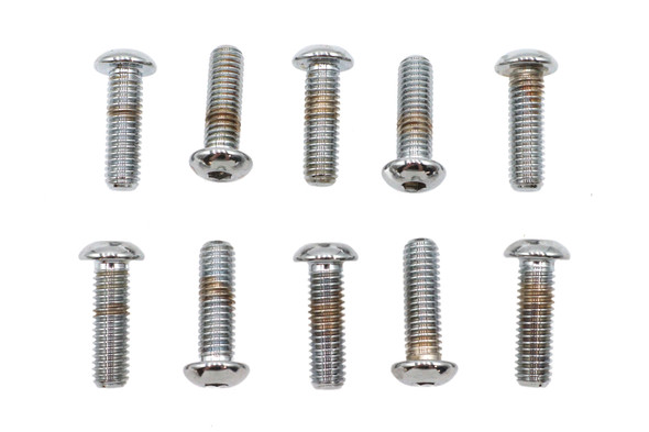 V-Twin - 37-8721 - Allen Button Head Screws Chrome 3/8 inch X 1-1/4 inch