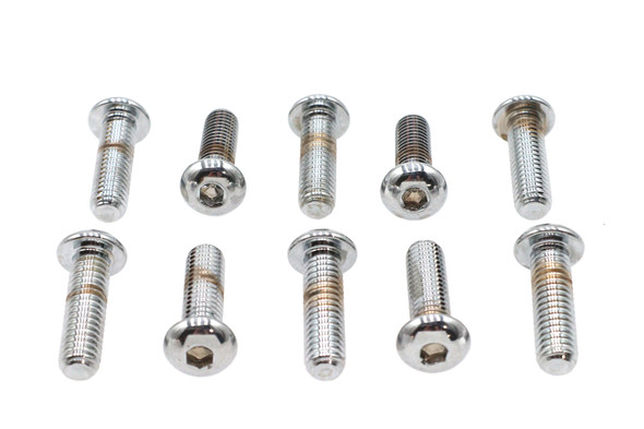 V-Twin - 37-8721 - Allen Button Head Screws Chrome 3/8 inch X 1-1/4 inch