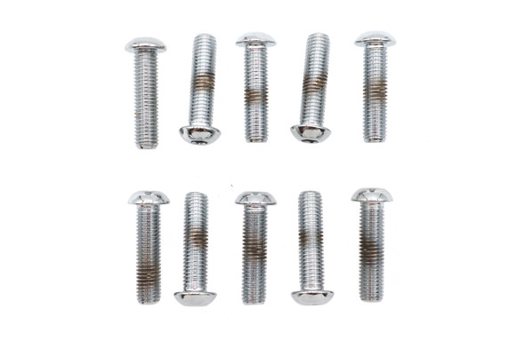 V-Twin - 37-8729 - Allen Button Head Screws Chrome 1/4 inch X 1 inch