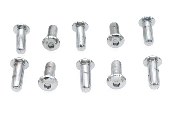 V-Twin - 37-8740 - Allen Button Head Screws Chrome 3/8 inch X 1 inch