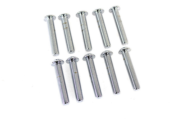 V-Twin - 37-8744 - Allen Button Head Screws Chrome 3/8 inch X 2 inch