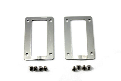 V-Twin - 37-8882 - Polished Stainless Steel Rear Axle Protector Plates - Fits 1946-1957 Harley-Davidson FL