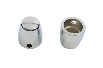 V-Twin - 37-8908 - Chrome Rear Axle Caps Smooth Style - Fits 1987-2006 Harley-Davidson FLST, FXST