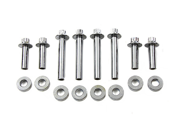 V-Twin - 37-9019 - Head Bolt Set Chrome - Fits 1986-1991 Harley-Davidson FXR, 1991 FXD, 1986-1992 XL, 1986-1991 FXST, FLST, FLT