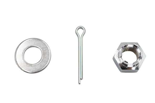 V-Twin - 37-9032 - Chrome Axle Nut Kit Castle Style 5/8 - 18 UNF