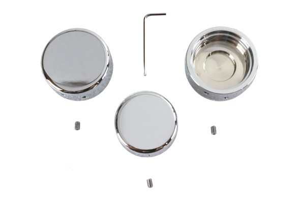V-Twin - 37-9073 - 39mm Fork Stem Nut Cover Chrome - Fits 1995-2005 Harley-Davidson FXD, 1987-1994 FXR, 1988-2013 XL