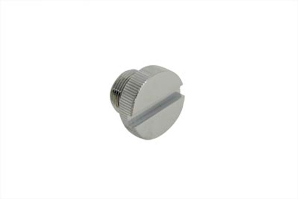 V-Twin - 37-9081 - Slotted Transmission Fill Plug Chrome