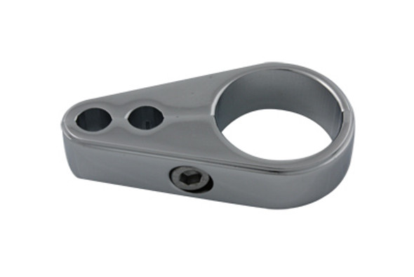 V-Twin - 37-9119 - Dual Throttle Cable Clamp Chrome