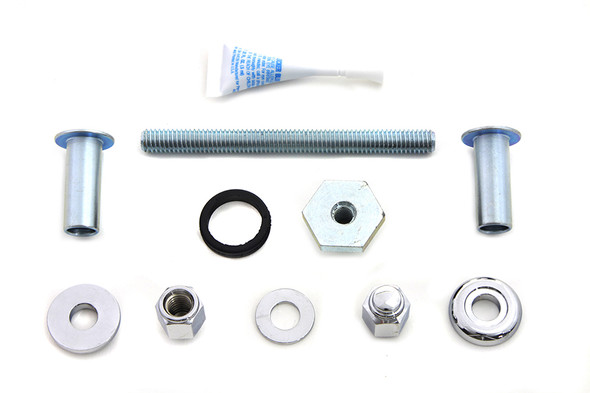 V-Twin - 37-9367 - Chrome Gas Tank Mount Kit - Fits 2000-2017 Harley-Davidson FLST, FXST