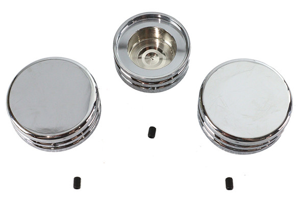 V-Twin - 37-9520 - 39mm Fork Stem Nut Cover Flat Top Style - Fits 1995-2005 Harley-Davidson FXD, 1987-1994 FXR, 1986-2017 FLST, 1988-2013 XL