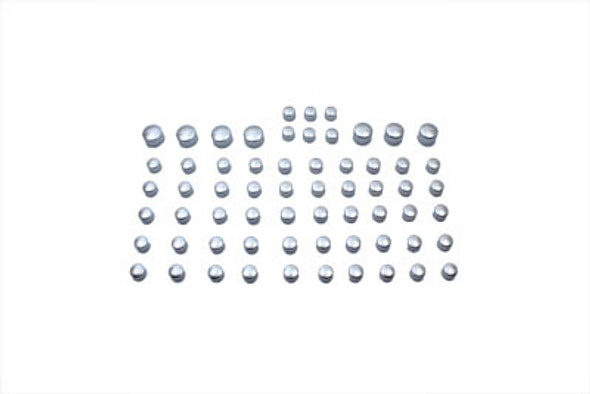 V-Twin - 37-9534 - Chrome Bolt Cap 63 Piece Cover Kit