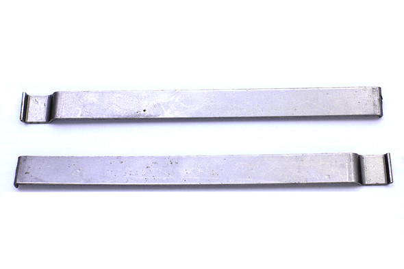 V-Twin - 38-0108 - Mount Strips for Gas Tank Emblems Raw Steel