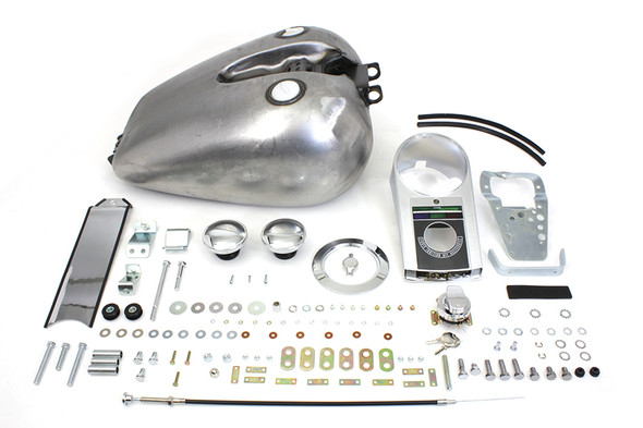 V-Twin - 38-0178 - Bobbed 4.0 Gallon Gas Tank Kit - Fits 1995-2005 Harley-Davidson FXD