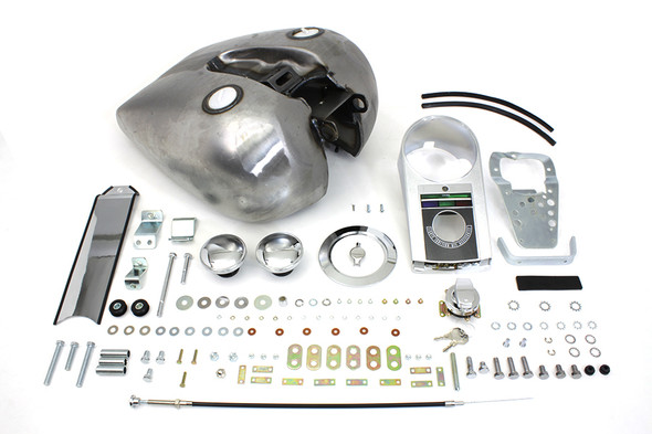 V-Twin - 38-0178 - Bobbed 4.0 Gallon Gas Tank Kit - Fits 1995-2005 Harley-Davidson FXD
