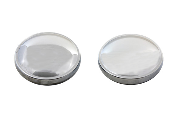 V-Twin - 38-0315 - Stock Style Gas Cap Set Vented and Non-Vented Chrome