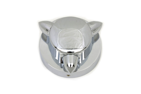 V-Twin - 38-0551 - Krommet Style Gas Cap Cover Chrome