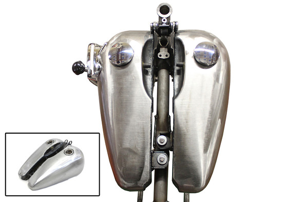 V-Twin - 38-0649 - 3.5 Gallon Tank Shifter Kit Chrome - Fits 1984-1999 Harley-Davidson FXST, 1986-1999 FLST