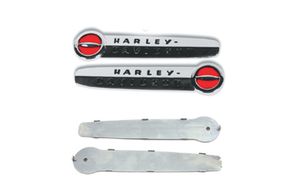 V-Twin - 38-0805 - Gas Tank Emblem Set with Black Lettering